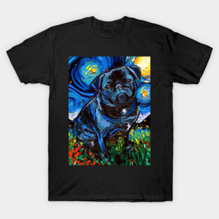 Black Pug Night T-Shirt