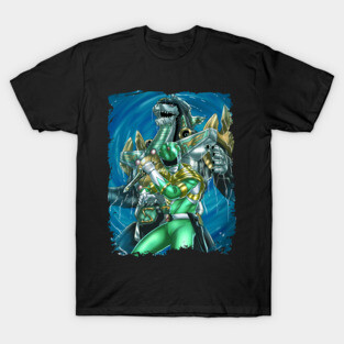 Green Power Ranger and Dragonzord T-Shirt