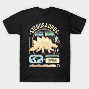 Dinosaur Facts - Stegosaurus Science & Anatomy Gift T-Shirt