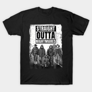 Vintage Horror Halloween Scary Straight Outta Nightmares T-Shirt