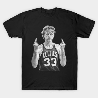 RETRO MIDDLE FINGER LARRY BIRD T-Shirt