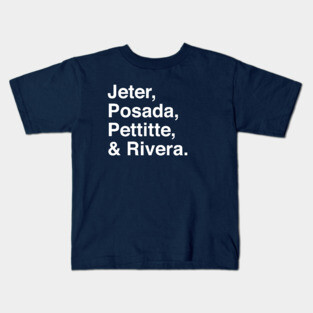 Jeter, Posada, Pettitte, Rivera - White Kids T-Shirt