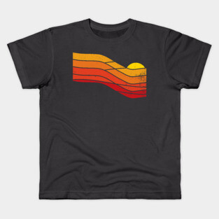 70s Retro Sunset Kids T-Shirt