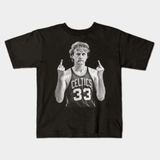 RETRO MIDDLE FINGER LARRY BIRD Kids T-Shirt
