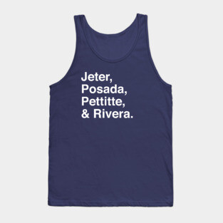 Jeter, Posada, Pettitte, Rivera - White Tank Top