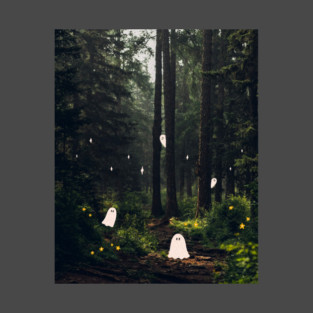 Spooky Ghost Collage T-Shirt